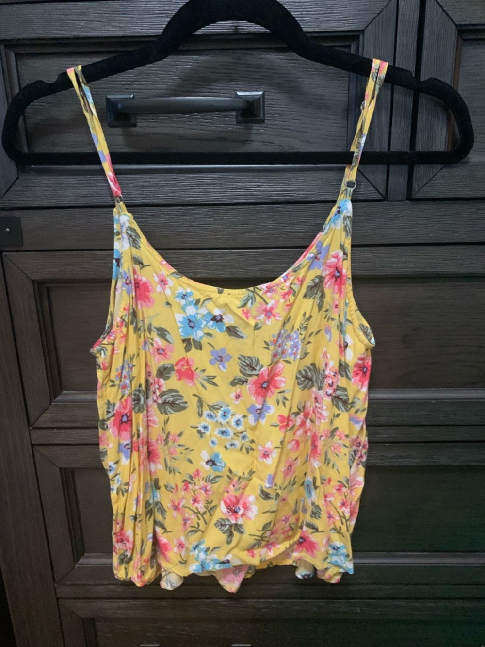 Forever 21 Yellow Floral Spaghetti-Strap Camisole - Picture 3 of 3